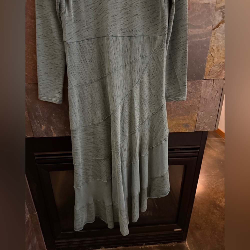NWOT Soft Surroundings teal topper, M, unique boho, arty piece. Asymmetrical - Picture 6 of 15